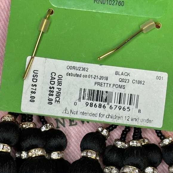 Kate Spade New York Pretty Pom Tassel Statement Earrings - Picture 3 of 3